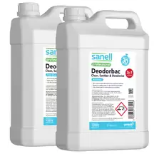 Sanell Deodorbac Cleaner Sanitiser Fresh Linen 5 Litre 2 Pack