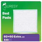 Suresy Bed Pads 60x60 Extra 30 Pack