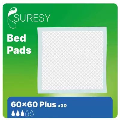 Suresy Bed Pads 60x60 Plus 30 Pack