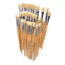 Hog Short Flat Brushes 30 Pack