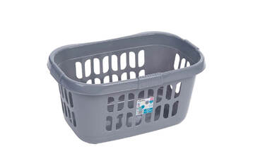 silver laundry basket