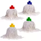 Soclean Cotton Twine Mop Heads Assorted 4 Pack