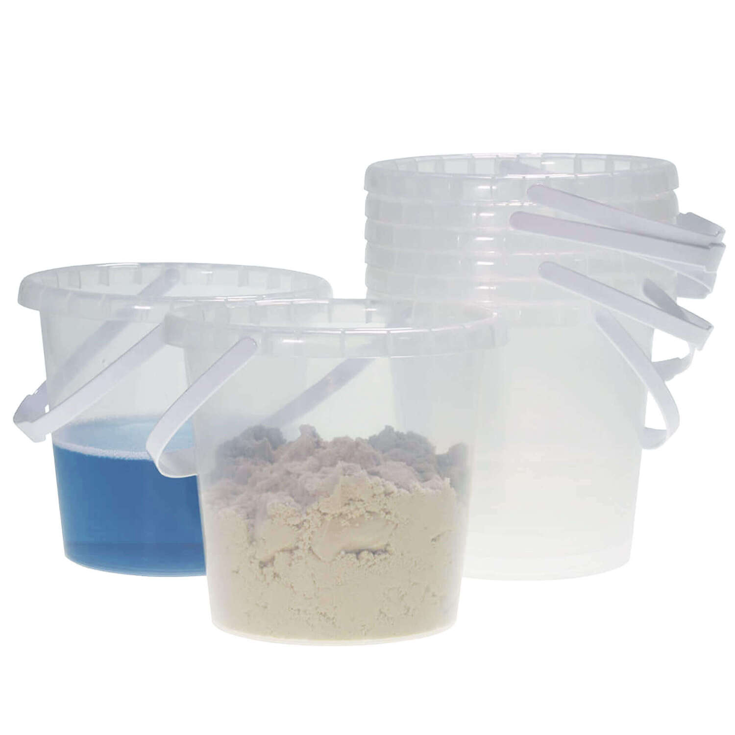 clear sand buckets