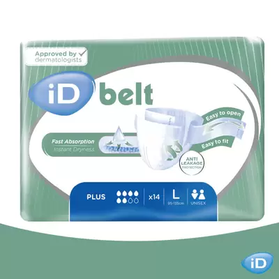 iD Belt All in Ones Plus Large 14 Pack G2p100