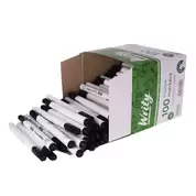 Writy Drywipe Markers Slim Black 100 Pack