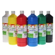 Artyom Assorted Ready Mixed Poster Paint 1 Litre 6 Pack