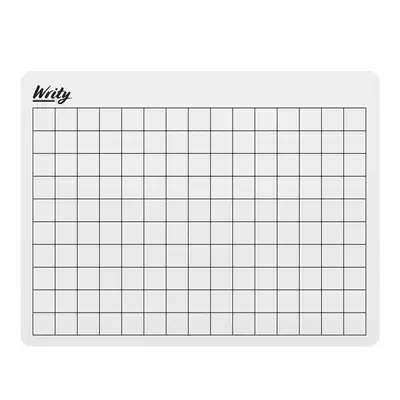 Writy A4 Rigid Whiteboard 10 Pack - Design: Gridded