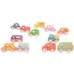 Rainbow Wooden Vehicles Set 12 Pack