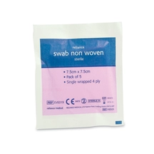 Sterile Non Woven Swabs 7.5 x 7.5cm 25 Pack