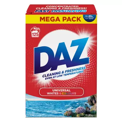 Daz Laundry Powder Whites and Colours 125 Washes 6.25kg