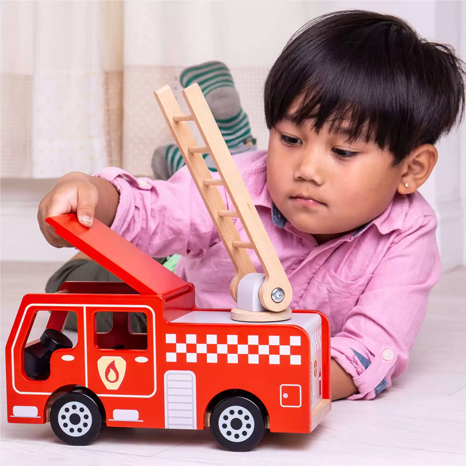 Large wooden fire engine on sale