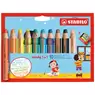 Stabilo Woody 3 in 1 Colouring Pencils Assorted 10 Pack