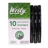 Writy Permanent Markers Black 10 Pack