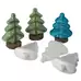 Polystyrene Christmas Trees 75mm 10 Pack