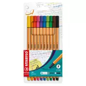 Stabilo Point 88 Fineliner Pens Assorted 10 Pack