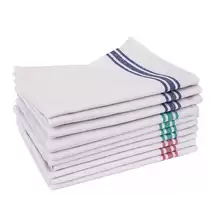 Catering Tea Towel Assorted Stripe 45cm x 74cm 10 Pack