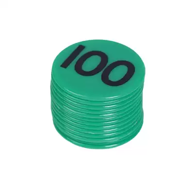 Place Value Counters 100 Pack - Type: Hundreds