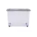 Wham Storage Box With Wheels and Folding Lid 80l Clear/Grey 3 Pack