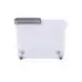 Wham Storage Box With Wheels and Folding Lid 80l Clear/Grey 3 Pack