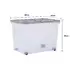 Wham Storage Box With Wheels and Folding Lid 80l Clear/Grey 3 Pack