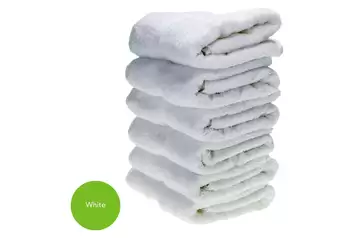 White Hand Towels 100% Cotton 50 x 90cm 500 gsm Pack Set of 6