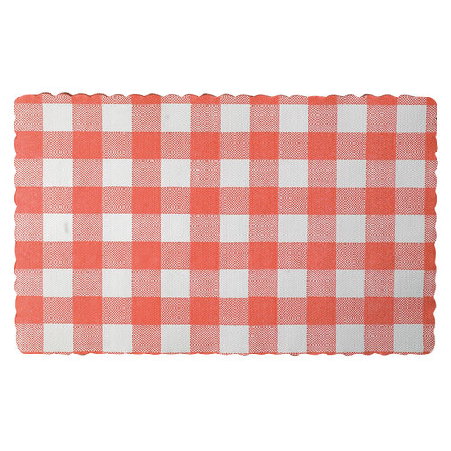 Placemats 23 x 37cm Red Gingham 250pk - Gompels HealthCare