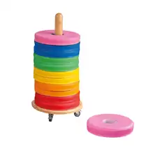 Two Tone Donut Cushions With Wheeled Storage 12 Pack