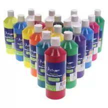 Artyom Premium Assorted Ready Mixed Poster Paint 500ml 20 Pack