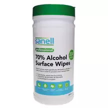 Sanell 70% Alcohol Surface Wipes 200 Pack