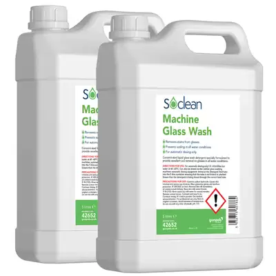 Soclean Machine Glass Wash 5 Litre 2 Pack