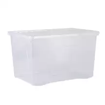 Wham Storage Box and Lid 110 Litre Clear 3 Pack