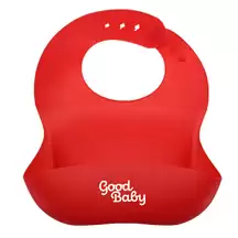 Good Baby Silicone Bibs Red 10 Pack