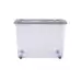 Wham Storage Box With Wheels and Folding Lid Multi Size Clear/Grey 3 Pack