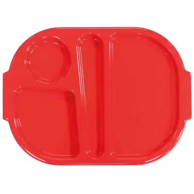 Harfield Compartment Food Tray Small - Colour: Red