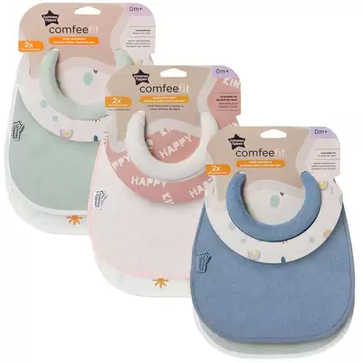 Tommee Tippee Milk Feeding Bibs Assorted 2 Pack