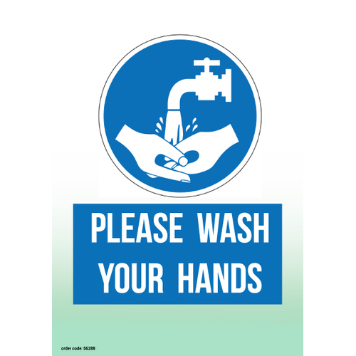 Gompels Hand Sanitiser/Hand Washing Sign A5 Wipe Clean in Janitorial ...