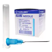 Terumo Agani Hypodermic Needle 23g 25mm Blue 100 Pack