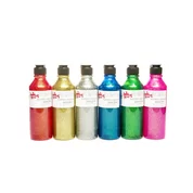 Glitter Paint 300ml x 6 Asst Colours