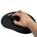 Gel Mouse Mat With Wrist Support Black