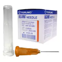 Terumo Agani Hypodermic Needle 25g 16mm Orange 100 Pack