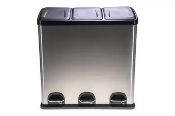 Soclean Recycling Bin Stainless Steel G1p100 - Gompels - Care & Nursery Supply Specialists
