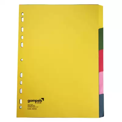 Writy A4 Subject Dividers 5 Parts