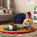 Folding Floor Mat Reversible Daisy Rainbow