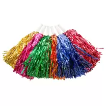 Cheerleader Pom Poms Assorted 6 Pack