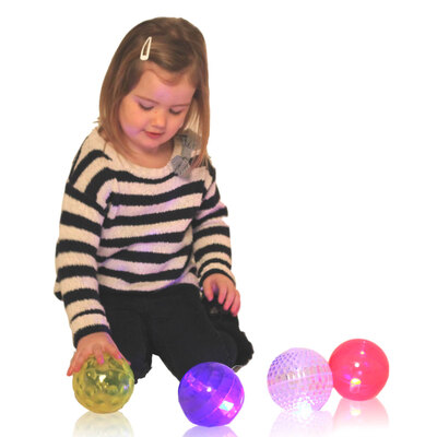 Sensory Flashing Balls Texture 4 Pk - Gompels HealthCare