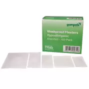 Hypoallergenic Wash Proof Plasters Assorted 100 Pack