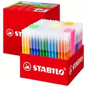 Stabilo Trio Triangular Fibre Tip Colouring Pens Assorted 240 Pack