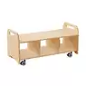 Wooden Mobile Low Level Storage Unit