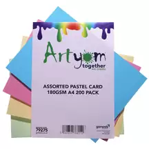 Artyom Pastel Card A4 Assorted 180gsm 200 Pack