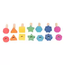 Rainbow Wooden Nuts & Bolts 7 Pack